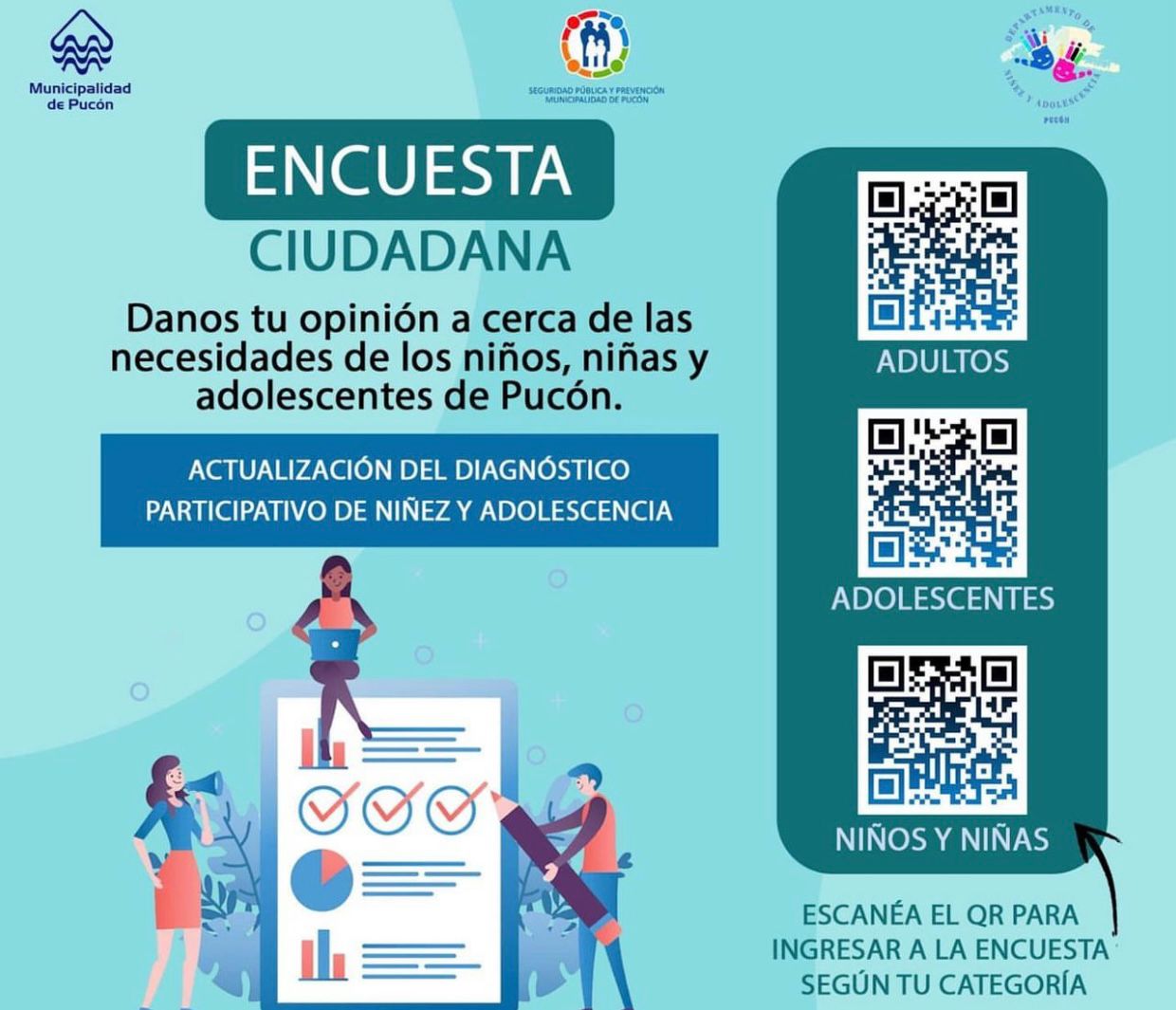 PARTICIPA Y RESPONDE LA ENCUESTA CIUDADANA DEL DIAGNÓSTICO PARTICIPATIVO DE NIÑEZ Y ADOLESCENCIA – Website de la Municipalidad de Pucón