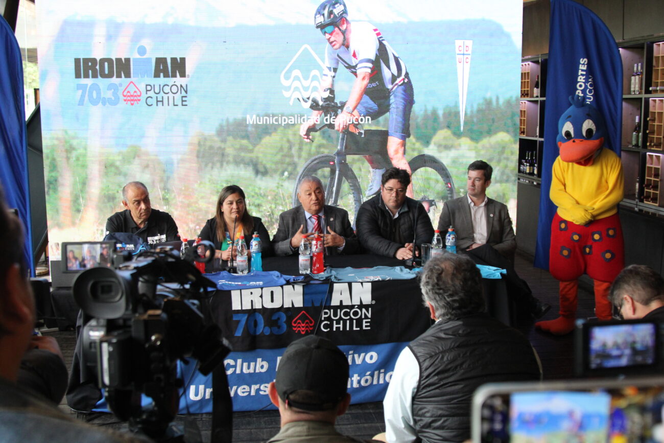 CON GRAN CONVOCATORIA DE LA PRENSA LANZARON EL IRONMAN 70.3 DE PUCÓN 2024 – Website de la Municipalidad de Pucón