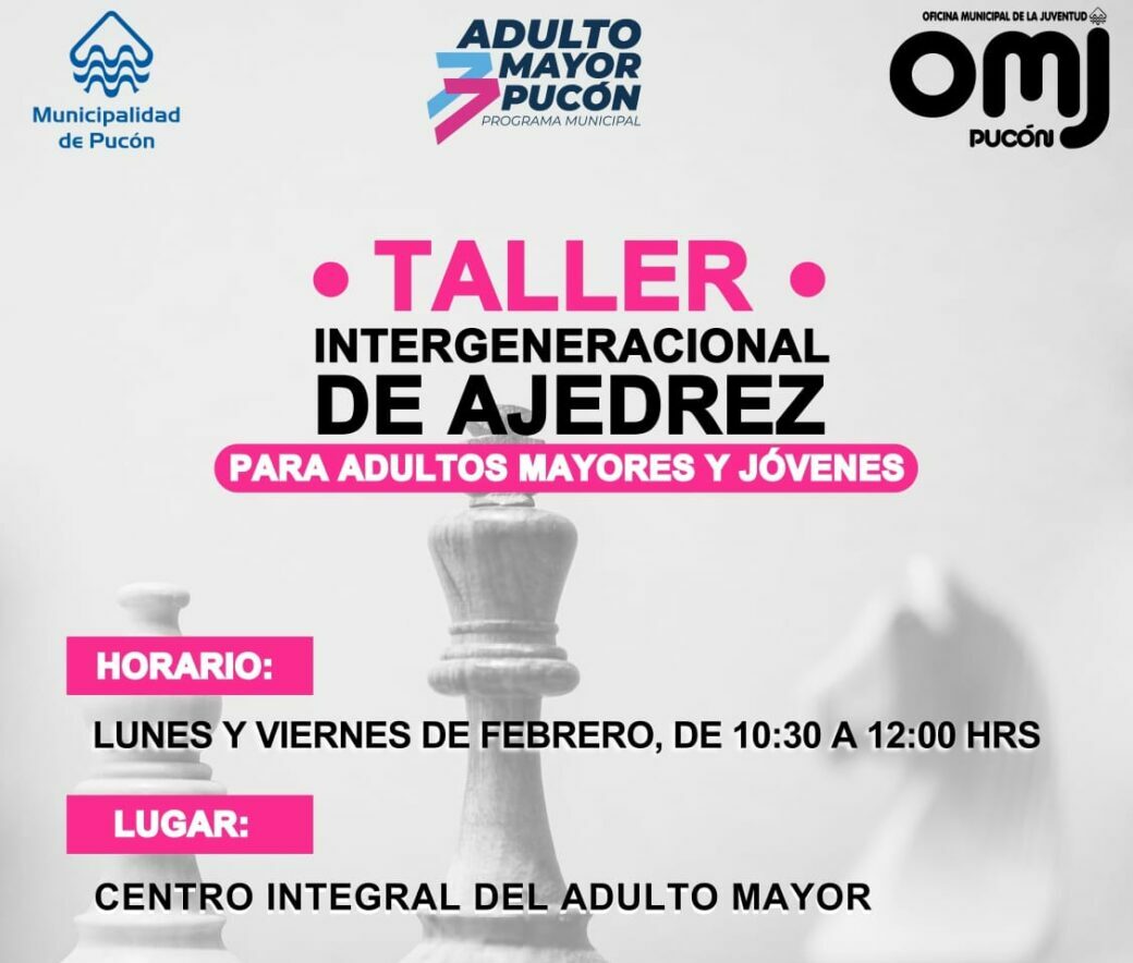 EN PUCÓN REALIZARÁN TALLER INTERGENERACIONAL DE AJEDREZ – Website de la Municipalidad de Pucón