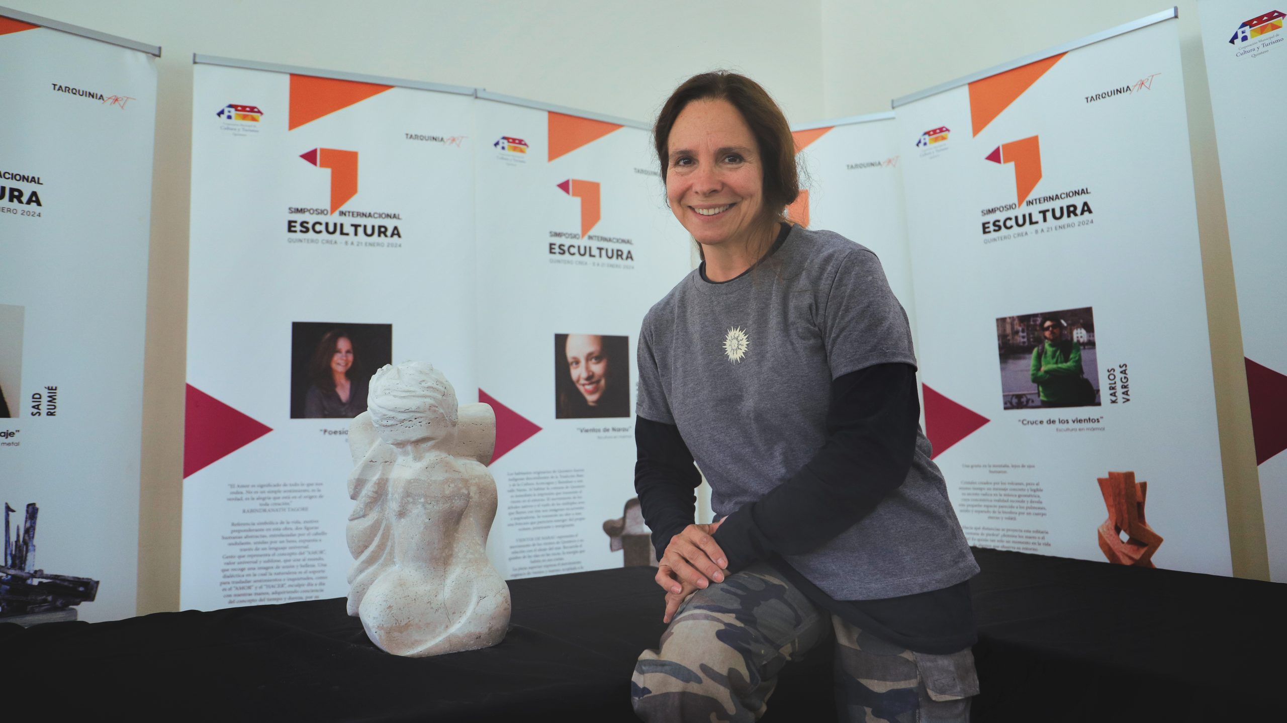 "Poesía Del Hacer" Es La Obra Que Actualmente Esculpe Maya Estrada Inspirada En El Amor Y En La Playa De Los Enamorados Con Ocasión Del Simposio De Esculturas